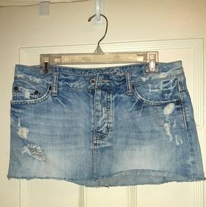 Jean mini skirt